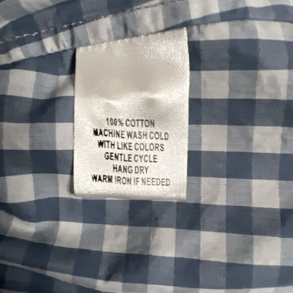 Untuckit Shirt Womens 10 Crispo Blue Checker Button Up Pocket Long Sleeve Top - Picture 8 of 12